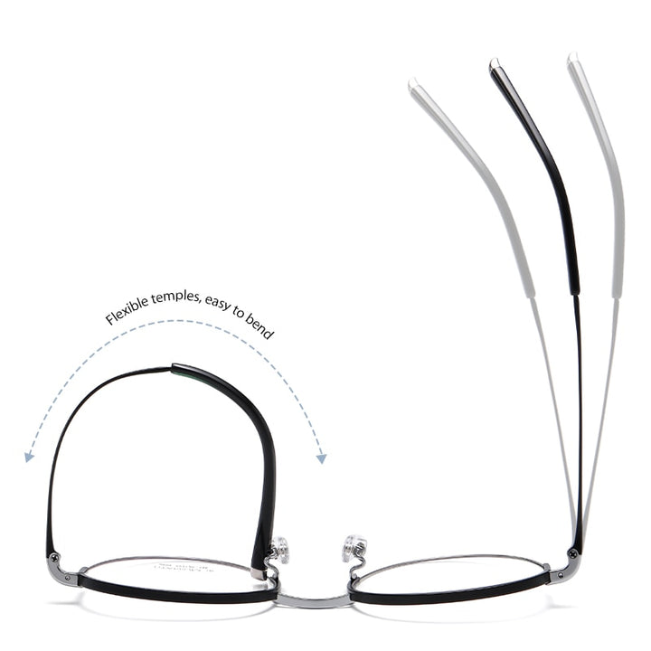 Reven Jate Unisex Full Rim Round Acetate Titanium Frame Eyeglasses YJ2039 Full Rim Reven Jate   