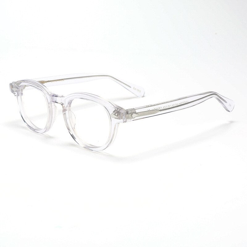 Bclear Unisex Full Rim Round Acetate Three Size S-M-L Frame Eyeglasses 1915 Full Rim Bclear transparent  