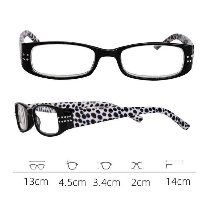 Cubojue Unisex Small Rectangle Tr 90 Titanium Reading Glasses Hyperopic Reading Glasses Cubojue   