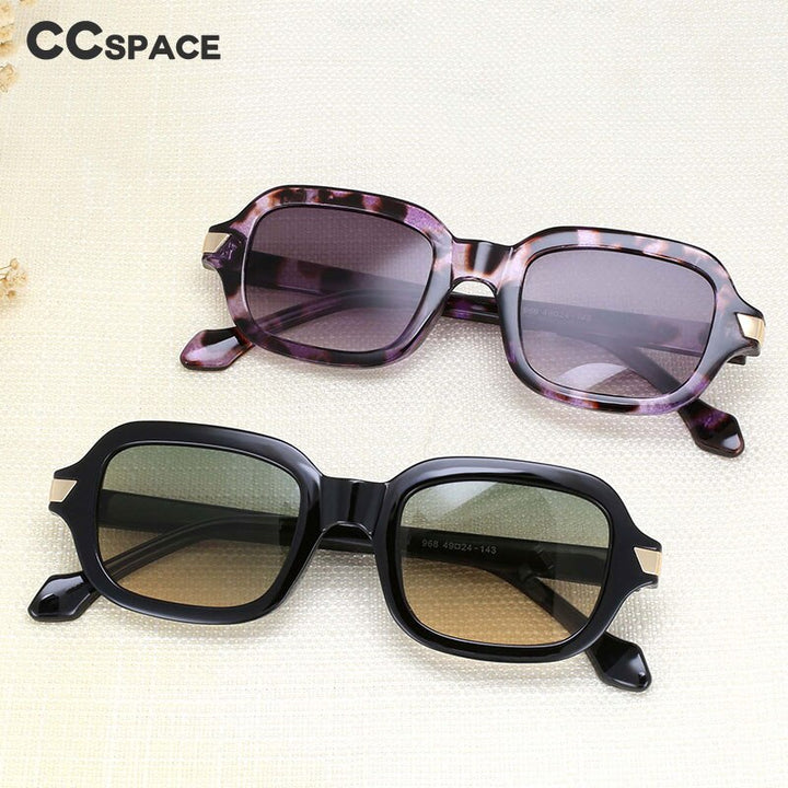 CCSpace Unisex Full Rim Square Resin Alloy Frame Punk Sunglasses 54401 Sunglasses CCspace Sunglasses   