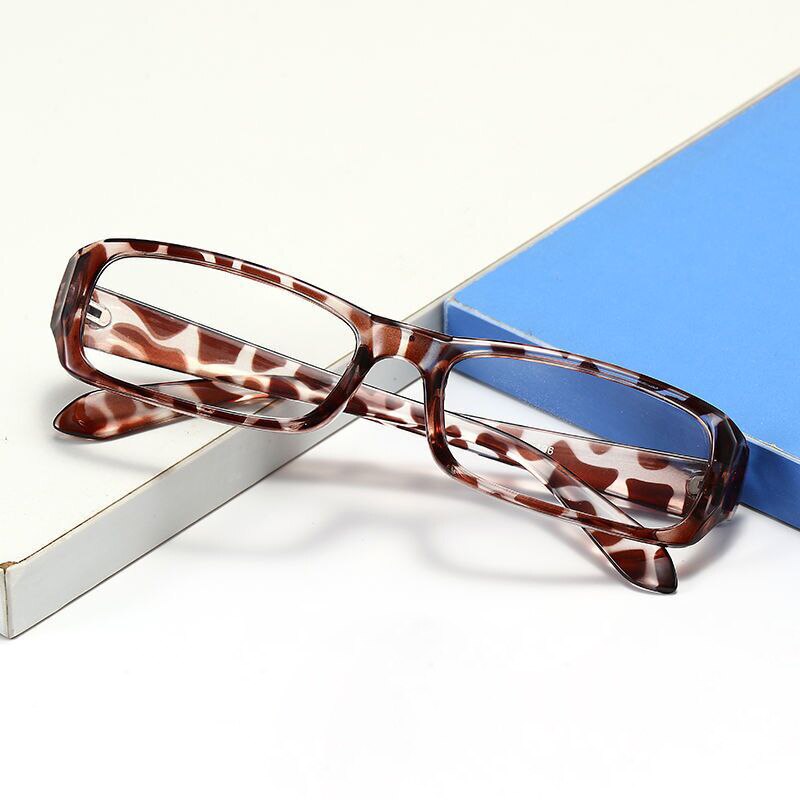 Cubojue Unisex Full Rim Rectangle Tr 90 Titanium Hyperopic Reading Glasses 21007 Reading Glasses Cubojue   
