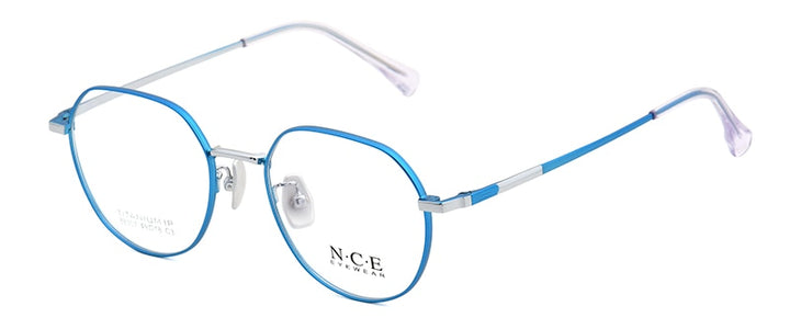 Bclear Unisex Eyeglasses Full Rim Titanium Sc88307 Full Rim Bclear blue silver  
