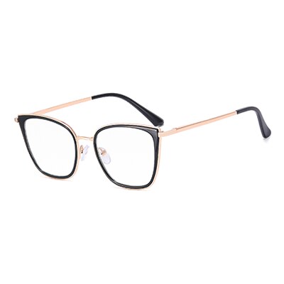 Ralferty Women's Full Rim Square Cat Eye Tr 90 Acetate Eyeglasses F82013 Full Rim Ralferty C1 Black China 