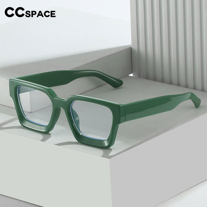 CCspace Unisex Full Rim Square Acetate Eyeglasses 55302 Full Rim CCspace   