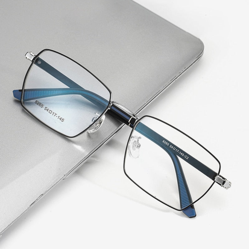 Hotochki Men's Full Rim Square Alloy Eyeglasses 8265 Full Rim Hotochki   