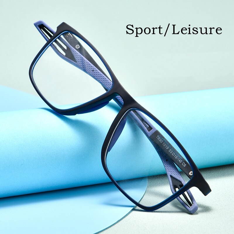 Yimaruili Unisex Full Rim Square Tr 90 Sports Eyeglasses TR1019R Sport Eyewear Yimaruili Eyeglasses   