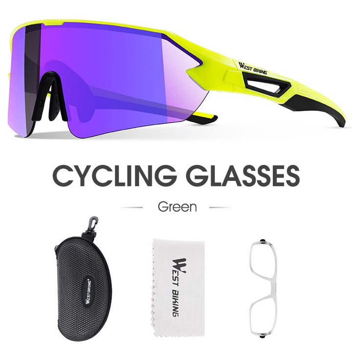 West Biking Unisex Semi Rim Tr 90 Polarized Sport Sunglasses Sunglasses West Biking 1 Len Green SPAIN UV400 -1Lens