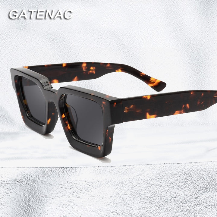 Gatenac Women's Full Rim Rectangle Acetate Frame Polarized Sunglasses Tyj66 Sunglasses Gatenac   