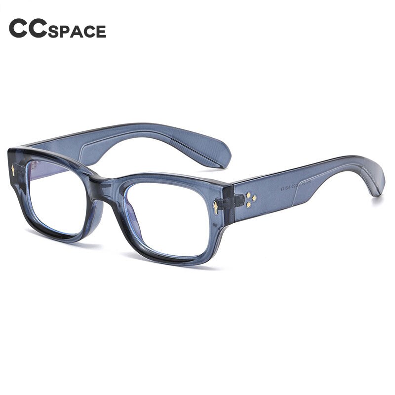 CCspace Unisex Full Rim Rectangle Acetate Eyeglasses 55548 Full Rim CCspace   