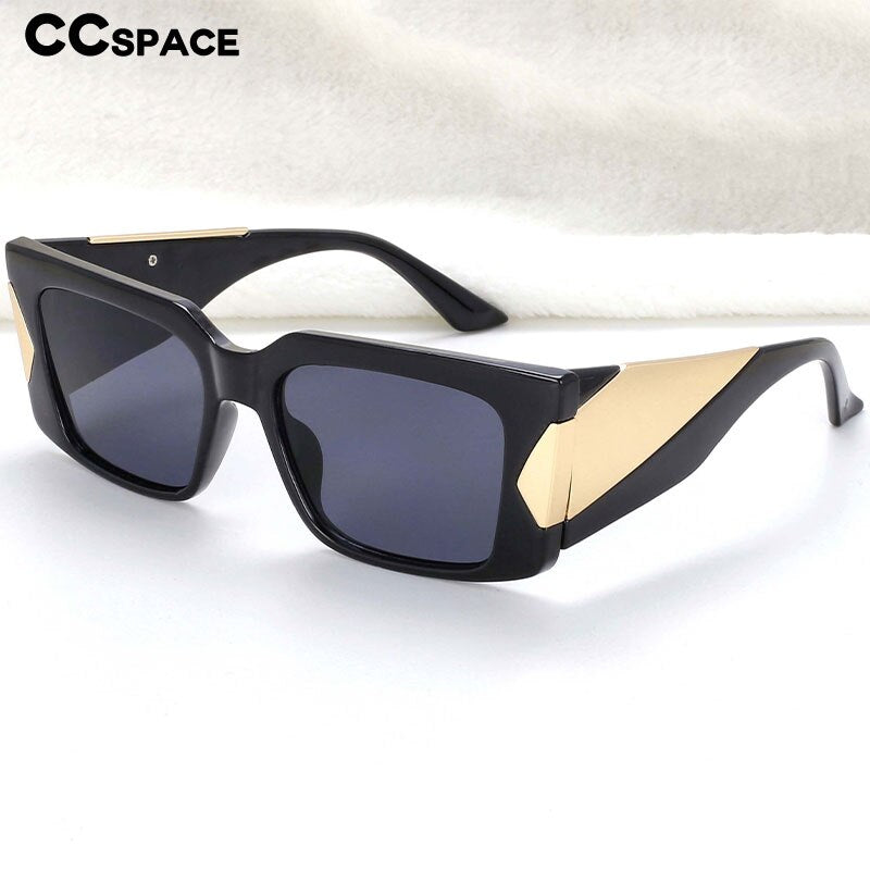 CCSpace Women's Full Rim Oversized Square Resin Wide Leg Frame Sunglasses 54498 Sunglasses CCspace Sunglasses   