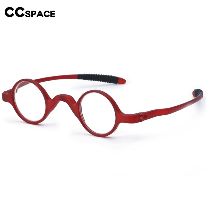 CCSpace Unisex Full Rim Round Tr 90 Titanium Hyperopic Reading Glasses 56206 Reading Glasses CCspace   