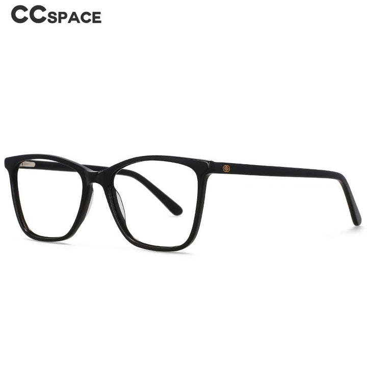 CCSpace Unisex Full Rim Square Cat Eye Acetate Eyeglasses 55567 Full Rim CCspace   