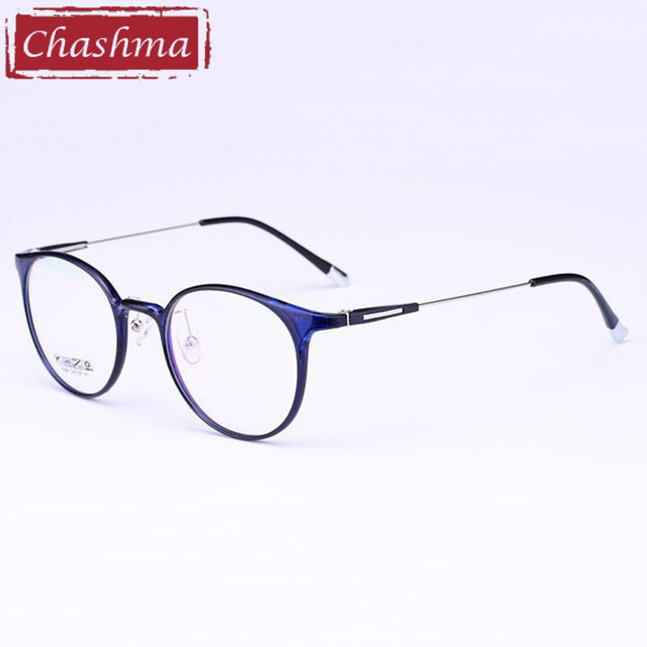 Unisex Eyeglasses Plastic Titanium Round Frame 9084 Frame Chashma   
