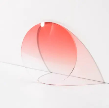 ZIROSAT MR-8 1.67 Index Aspheric Lenses Color Gradient Red.