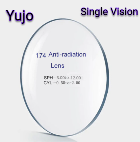 Yujo 1.74 Index Single Vision Anti Radiation Clear Lenses Lenses Yujo Lenses   