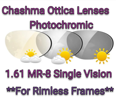 Chashma Ottica 1.61 Index Mr-8 Photochromic Single Vision Lenses Lenses Chashma Ottica Lenses   