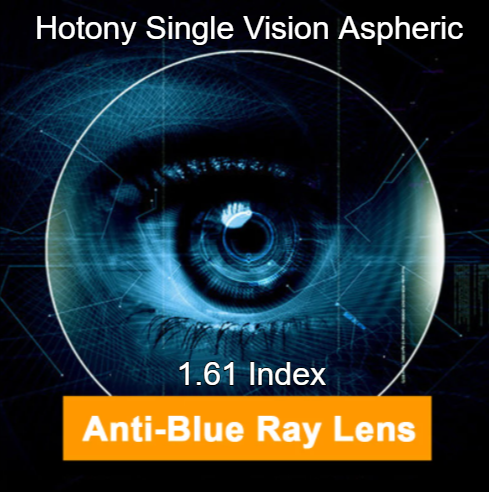 Hotony Single Vision Clear Aspheric Anti Blue Light Lenses Lenses Hotony Lenses 1.61  