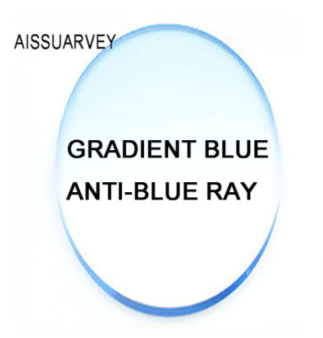Aissuarvey MR-7/MR-8 Tinted Anti Blue Light Single Vision Lenses Lenses Aissuarvey Lenses 1.61 Gradient Blue 