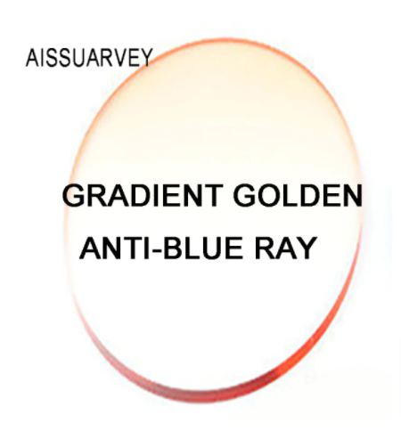 Aissuarvey MR-7/MR-8 Tinted Anti Blue Light Single Vision Lenses Lenses Aissuarvey Lenses 1.61 Gradient Golden 