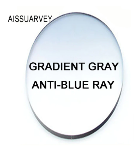Aissuarvey MR-7/MR-8 Tinted Anti Blue Light Single Vision Lenses Lenses Aissuarvey Lenses 1.61 Gradient Gray 