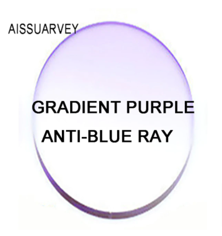 Aissuarvey MR-7/MR-8 Tinted Anti Blue Light Single Vision Lenses Lenses Aissuarvey Lenses 1.61 Gradient Purple 