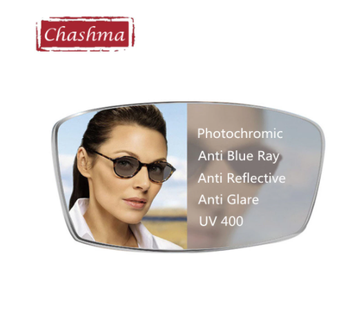 Chashma 1.56 Index Single Vision  Anti Blue Photochromic Lenses Gray Lenses Chashma Lenses   