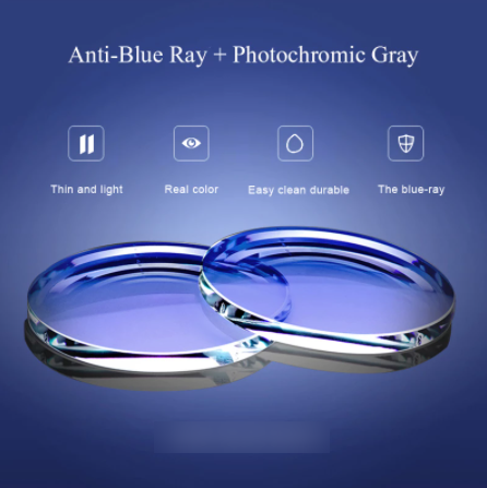 Hdcrafter Photochromic Gray Progressive Anti Blue Light Lenses Lenses Hdcrafter Eyeglass Lenses   