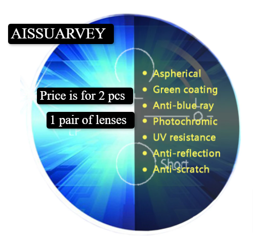 Aissuarvey Free Form Progressive Anti Blue Light Photochromic Gray Lenses Clear Lenses Aissuarvey Lenses   