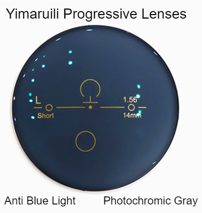 Yimaruili Progressive Photochromic Gray Anti Blue Light Lenses Lenses Yimaruili Lenses   