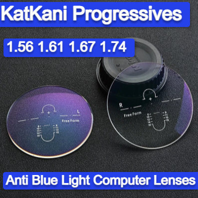 KatKani Aspheric Free Form Progressive Anti Blue Light Clear Lenses Lenses KatKani Eyeglass Lenses   