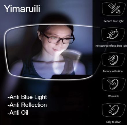 Yimaruili Single Vision Aspheric Anti Blue Light Clear Lenses Lenses Yimaruili Lenses   