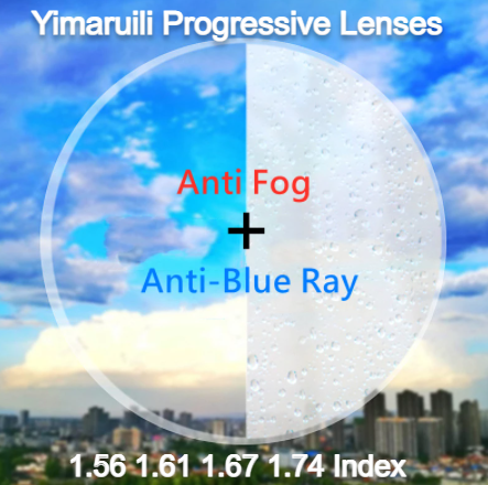 Yimaruili Anti Fog Anti Blue Light  Clear Myopic/Hyperopic/Progressive Lenses Lenses Yimaruili Lenses   