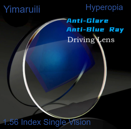 Yimaruili Single Vision Aspheric Anti Glare Anti Blue Light Driving Lenses Clear Lenses Yimaruili Lenses 1.56 High End Custom 