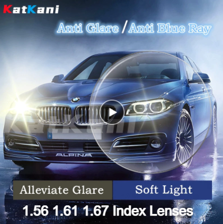 KatKani Aspheric Single Vision Anti Glare Anti Blue Clear Lenses Lenses KatKani Eyeglass Lenses   