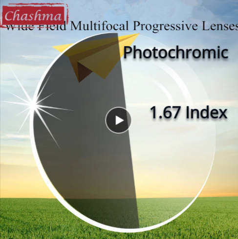 Chashma 1.67 Index Wide Field Progressive Photochromic Lenses Lenses Chashma Lenses   