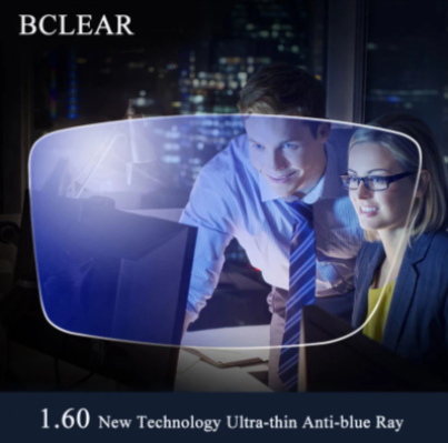 BCLEAR 1.60 Index Single Vision Double Composited Clear Lenses Lenses Bclear Lenses   