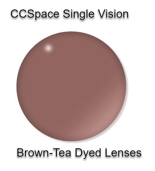 CCSpace Aspheric Single Vision Dyed Acrylic Lenses Lenses CCSpace Lenses 1.56 Brown Tea 