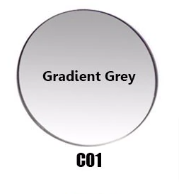 Gmei 1.67 Index MR-7 Aspheric Single Vision Gradient Tint Lenses Lenses Gmei Optical Lenses Gradient Gray  