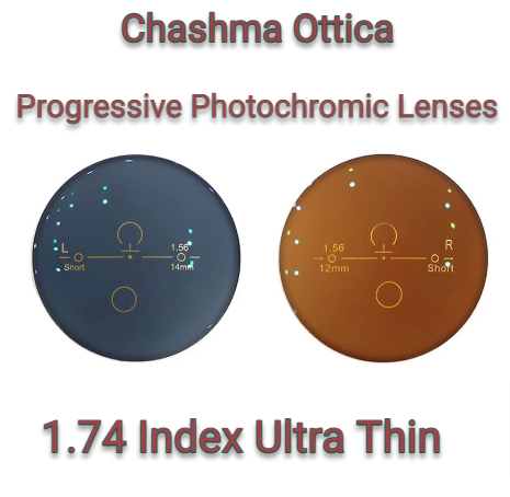 Chashma Ottica 1.74 Index Progressive/Single Vision Photochromic Lenses Lenses Chashma Ottica Lenses   
