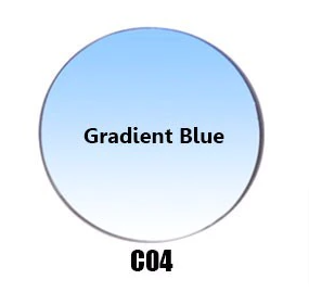 Gmei 1.61 Index MR-8 Aspheric Single Vision Gradient Tint Lenses Lenses Gmei Optical Lenses Gradient Blue  