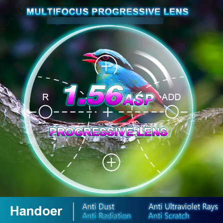 Handoer 1.56 Index Multi-Focus Progressive Lenses Clear Lenses Handoer Lenses   