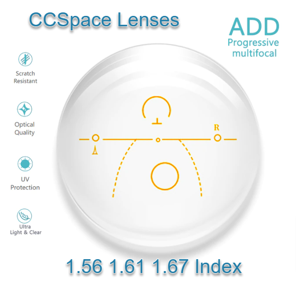 CCSpace Clear Progressive Multifocal Astigmatism Lenses Lenses CCSpace Lenses   