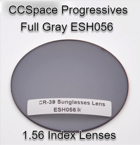 CCSpace Aspheric Progressive Vision Dyed CR-39 Lenses Lenses CCSpace Lenses 1.56 Full Gray ESH056 