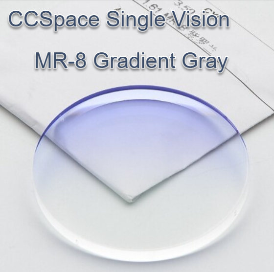 CCSpace Single Vision 1.61 Index MR-8 Tinted Lenses Lenses CCSpace Lenses Gradient Gray  