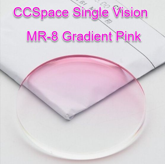 CCSpace Single Vision 1.61 Index MR-8 Tinted Lenses Lenses CCSpace Lenses Gradient Pink  