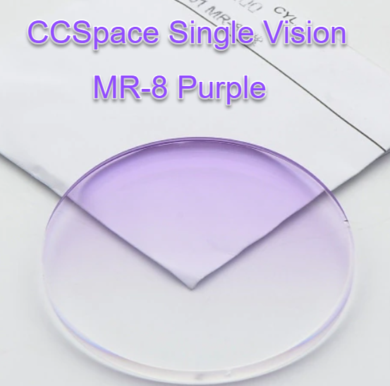 CCSpace Single Vision 1.61 Index MR-8 Tinted Lenses Lenses CCSpace Lenses Gradient Purple  