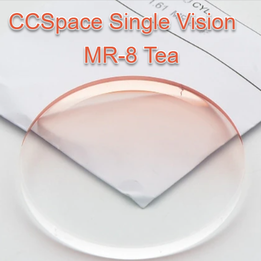 CCSpace Single Vision 1.61 Index MR-8 Tinted Lenses Lenses CCSpace Lenses Gradient Tea  