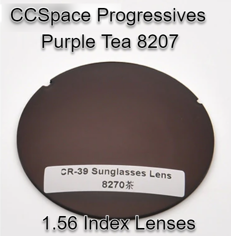 CCSpace Aspheric Progressive Vision Dyed CR-39 Lenses Lenses CCSpace Lenses 1.56 Purple Tea 8207 