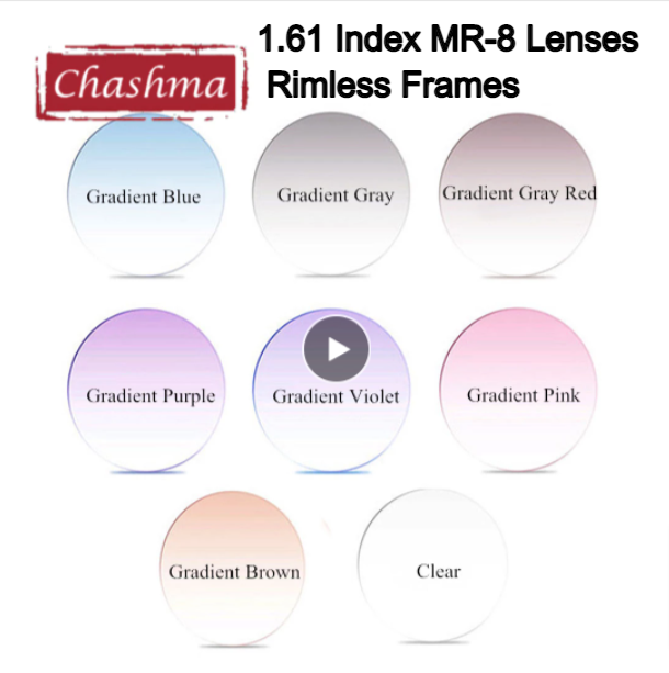 Chashma 1.61 MR-8 Single Vision Tinted Lenses Lenses Chashma Lenses   