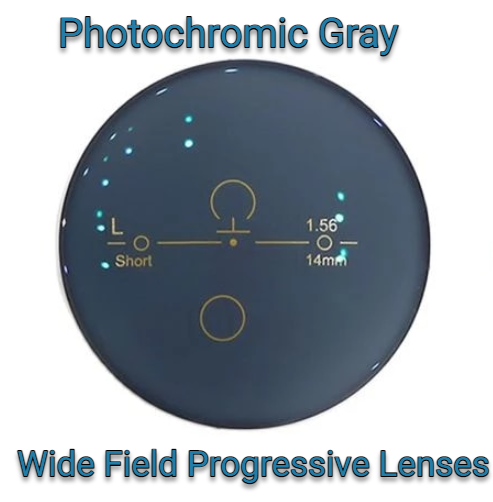 Chashma Ottica Wide Field Progressive Photochromic Lenses Lenses Chashma Ottica Lenses Gray 1.56 